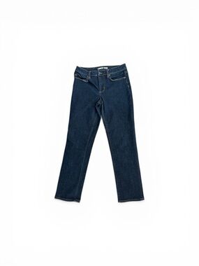 Lands' End Women's Dark Blue Straight-Leg Mid-Rise Jeans Size 6